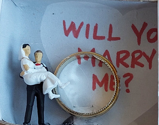 "Will you marry me?" - Minibox mit Heiratsantrag