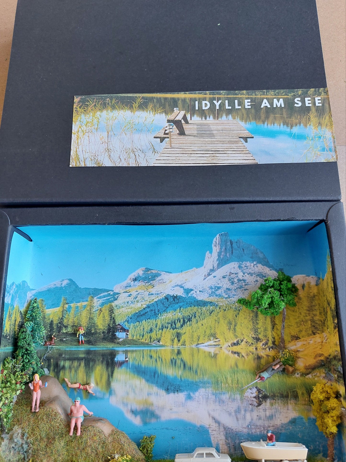 "Idylle am See" - 3D-Miniaturbox