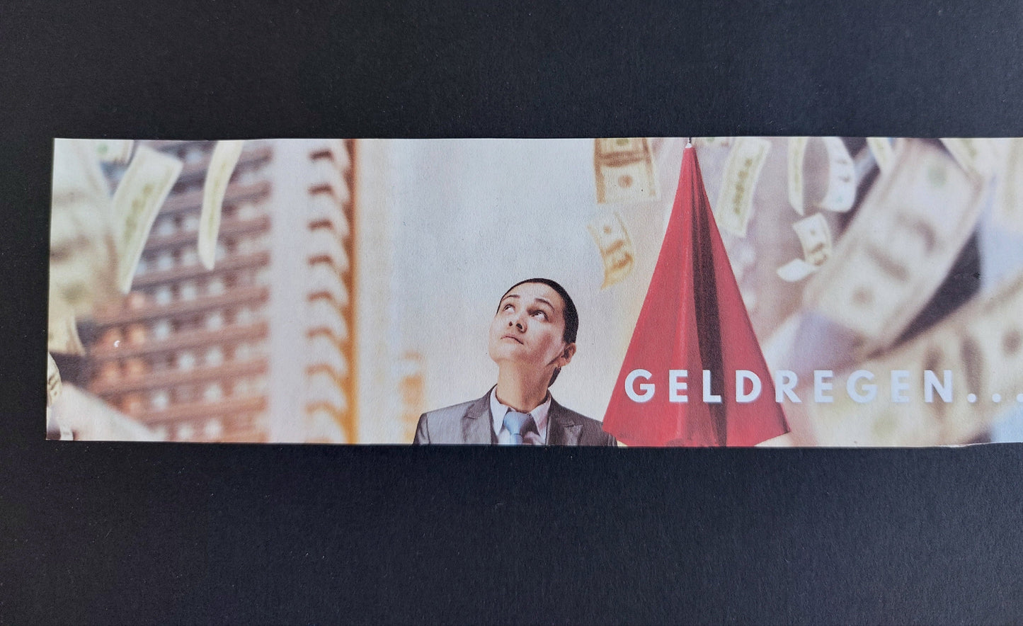 "Geldregen" - 3D-Miniatur Sparkasse mit Licht