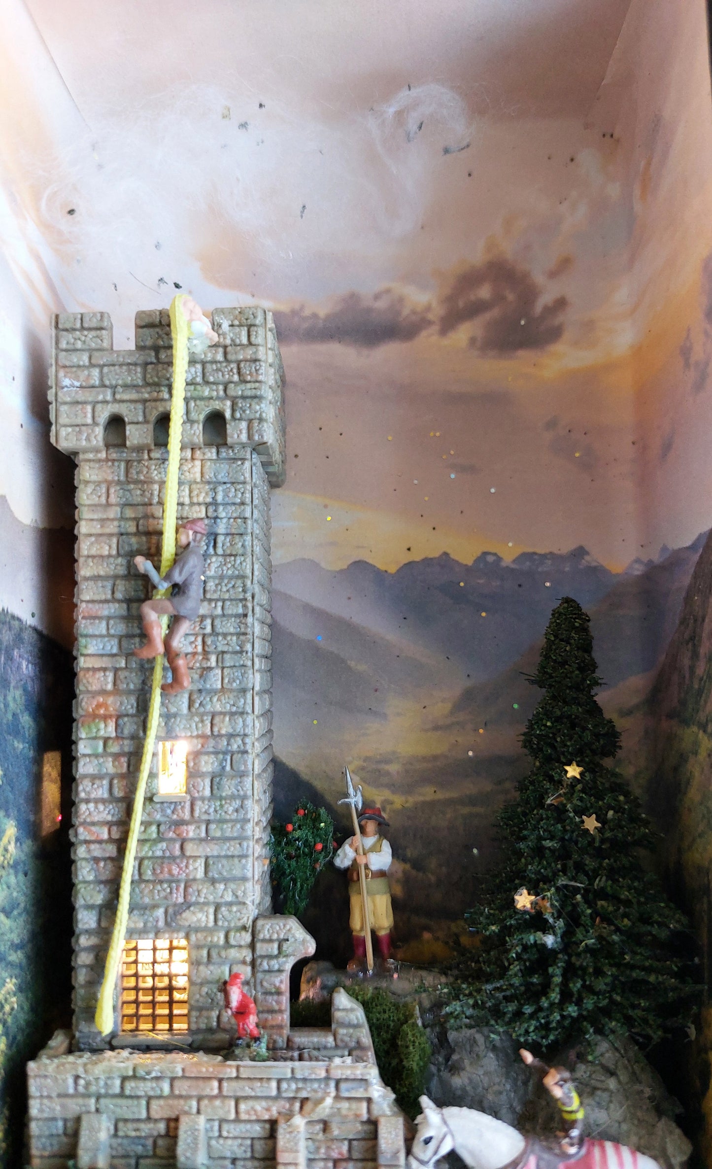 "Rapunzel" - 3D-Märchendiorama