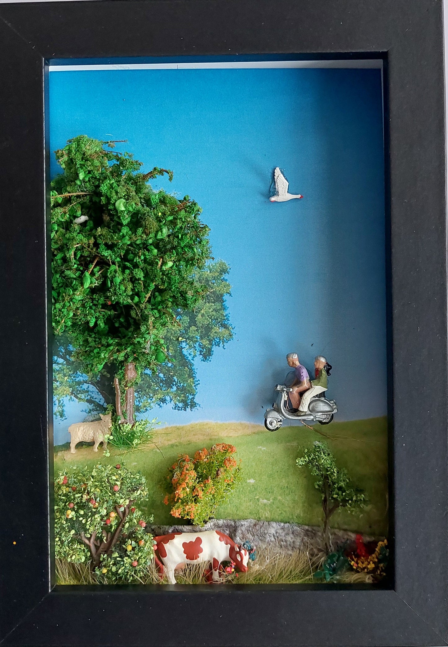 "Sonntagsausflug" - 3D Bild mit Vespa