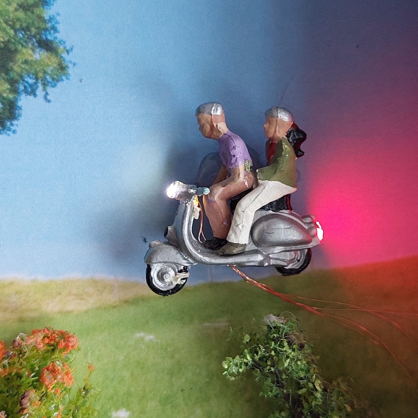 "Sonntagsausflug" - 3D Bild mit Vespa