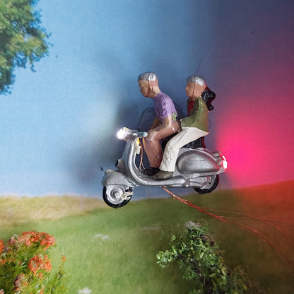 "Sonntagsausflug" - 3D Bild mit Vespa